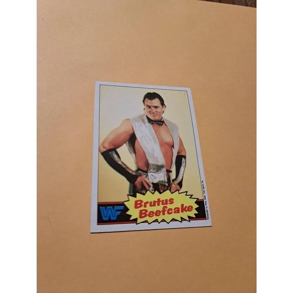Vintage 1985 Topps WWF Wrestling Trading Card 10 Brutus Beefcake Johnny Valiant